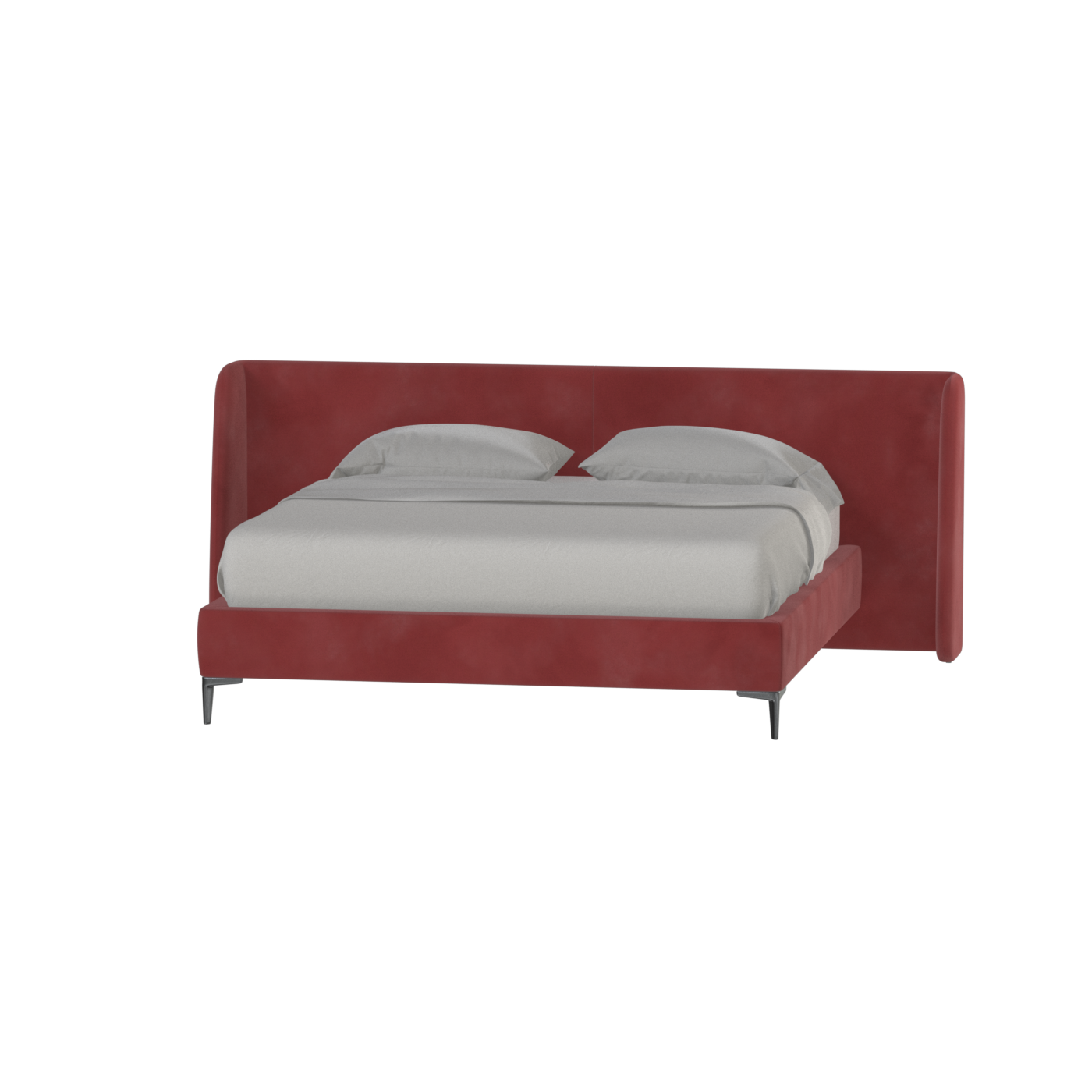Abbey Uphlostered Bed with Structured Headboard and Refined Lines