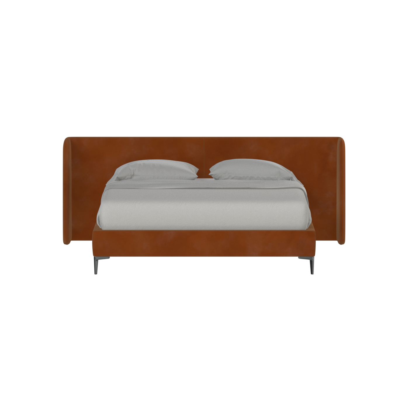 Abbey Uphlostered Bed with Structured Headboard and Refined Lines