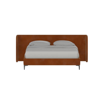 Abbey Uphlostered Bed with Structured Headboard and Refined Lines