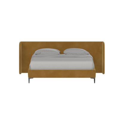 Abbey Uphlostered Bed with Structured Headboard and Refined Lines
