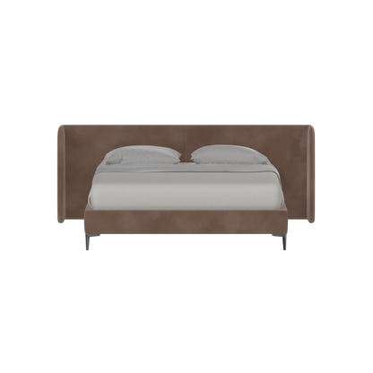 Abbey Uphlostered Bed with Structured Headboard and Refined Lines