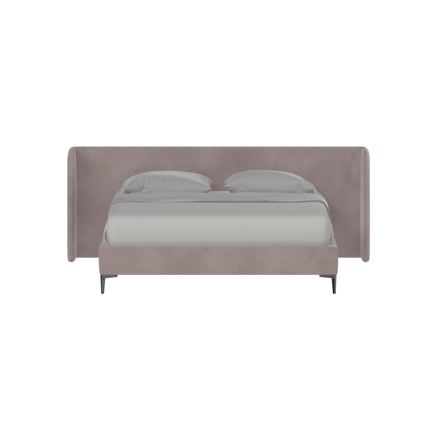 Abbey Uphlostered Bed with Structured Headboard and Refined Lines