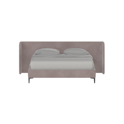 Abbey Uphlostered Bed with Structured Headboard and Refined Lines