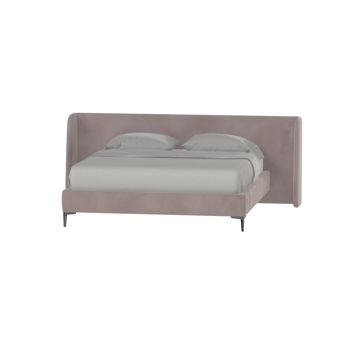 Abbey Uphlostered Bed with Structured Headboard and Refined Lines