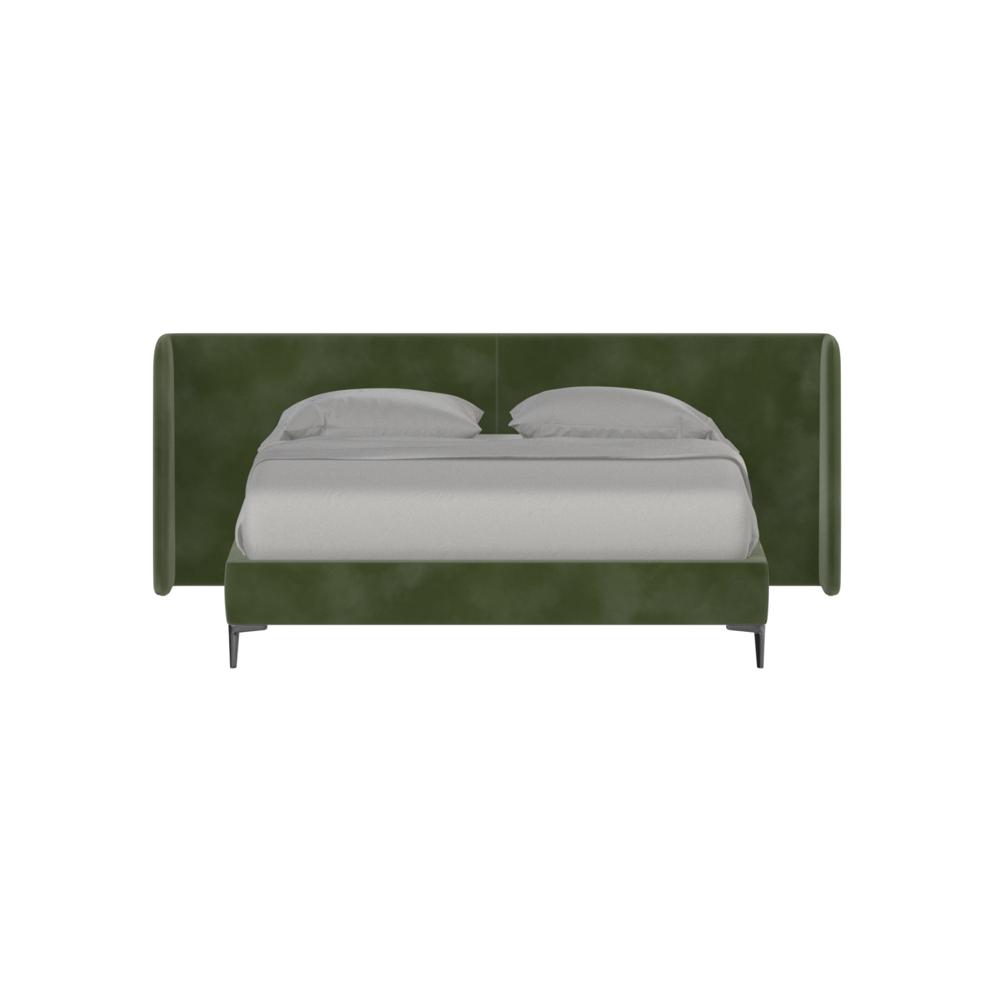 Abbey Uphlostered Bed with Structured Headboard and Refined Lines