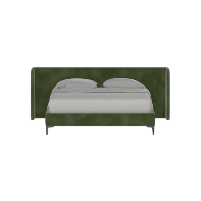 Abbey Uphlostered Bed with Structured Headboard and Refined Lines