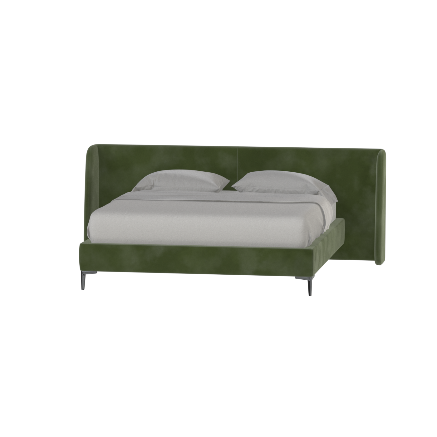 Abbey Uphlostered Bed with Structured Headboard and Refined Lines