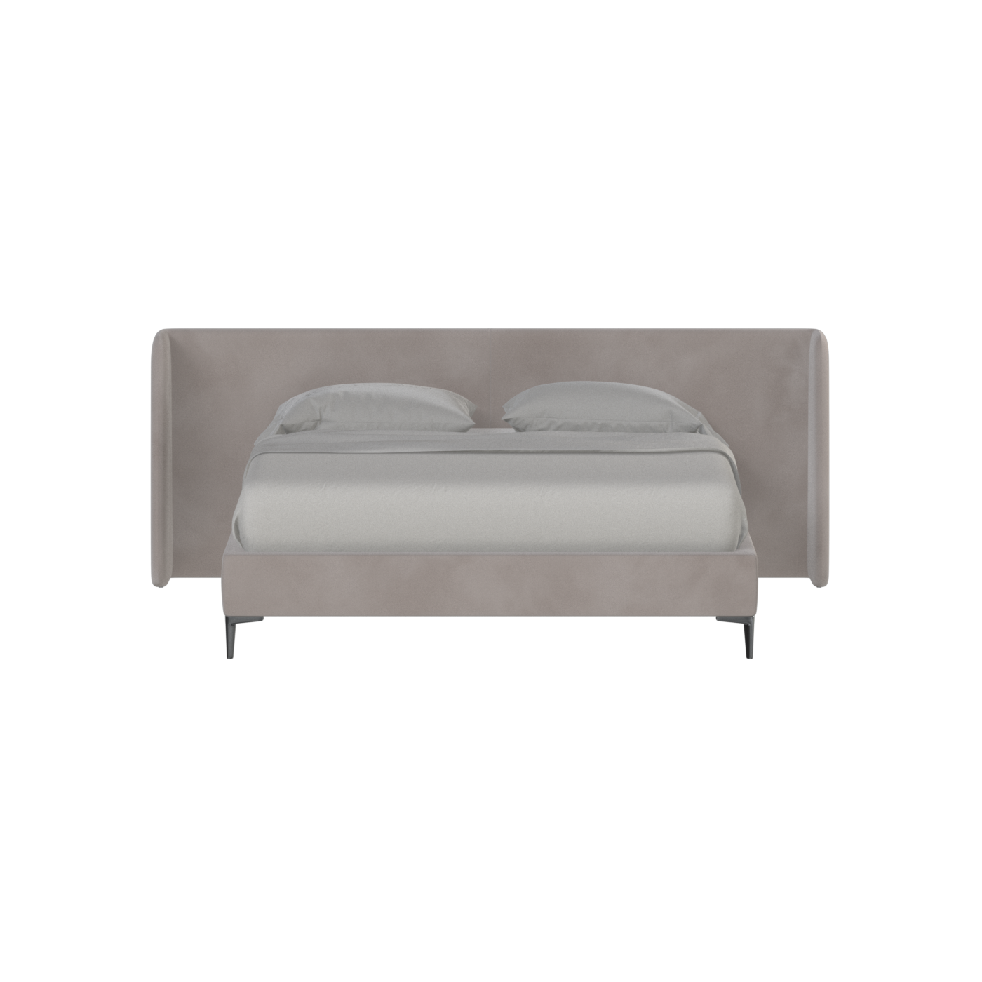 Abbey Uphlostered Bed with Structured Headboard and Refined Lines