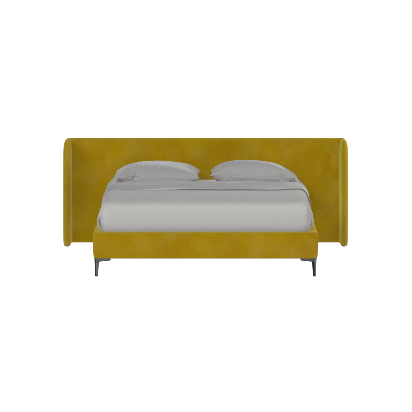 Abbey Uphlostered Bed with Structured Headboard and Refined Lines