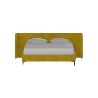 Abbey Uphlostered Bed with Structured Headboard and Refined Lines