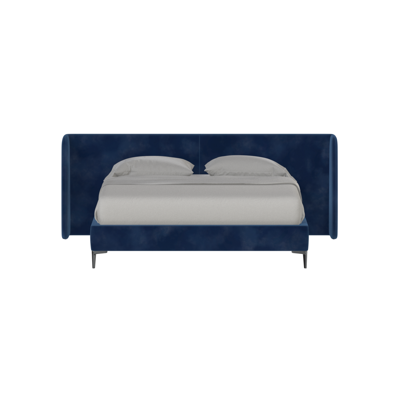 Abbey Uphlostered Bed with Structured Headboard and Refined Lines