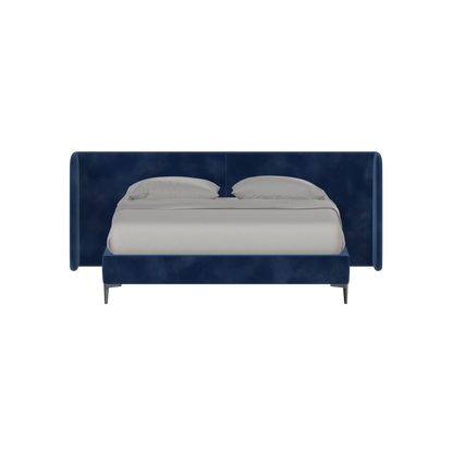 Abbey Uphlostered Bed with Structured Headboard and Refined Lines