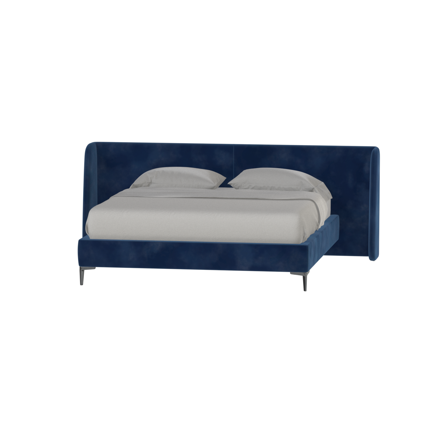 Abbey Uphlostered Bed with Structured Headboard and Refined Lines