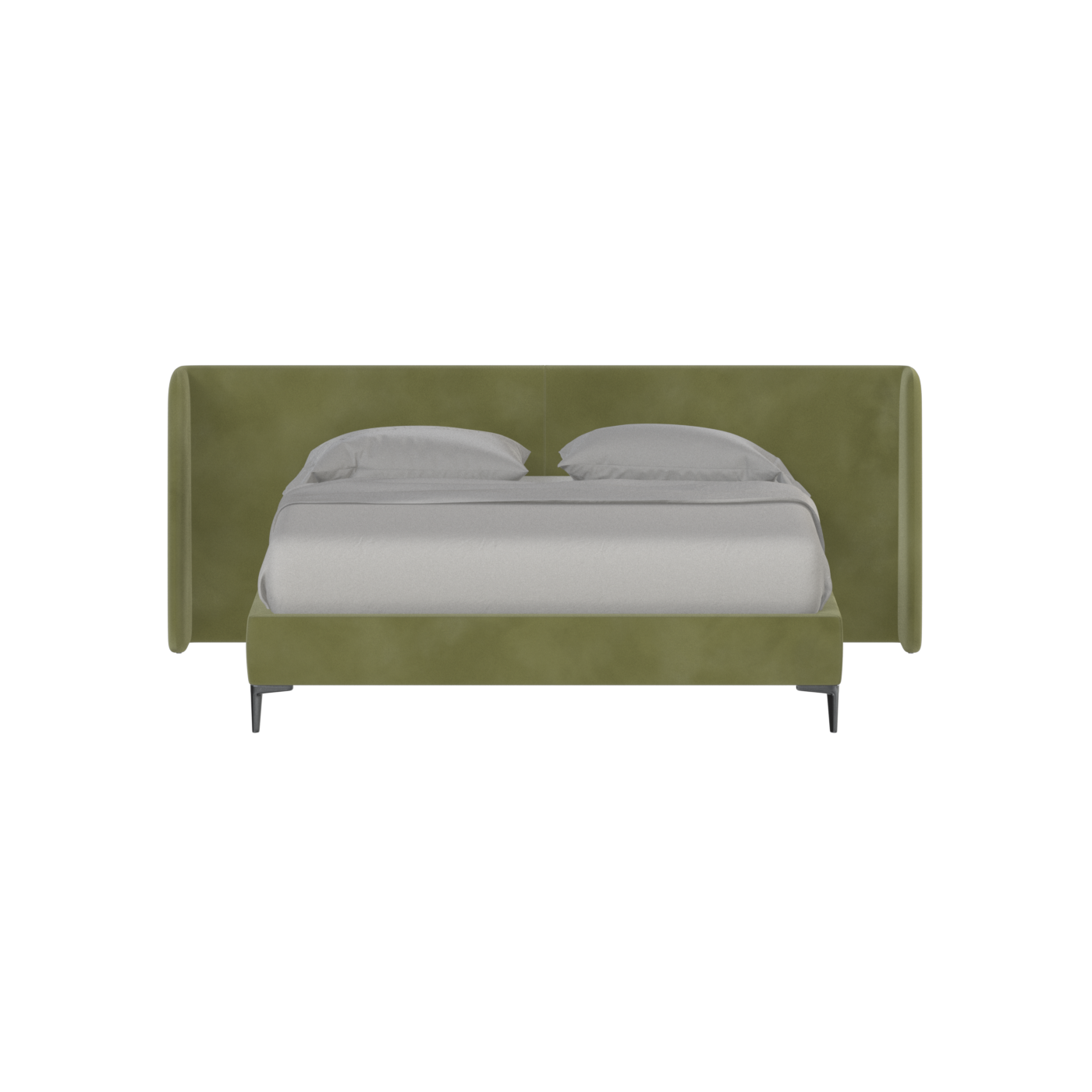 Abbey Uphlostered Bed with Structured Headboard and Refined Lines
