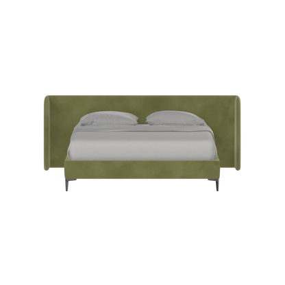 Abbey Uphlostered Bed with Structured Headboard and Refined Lines
