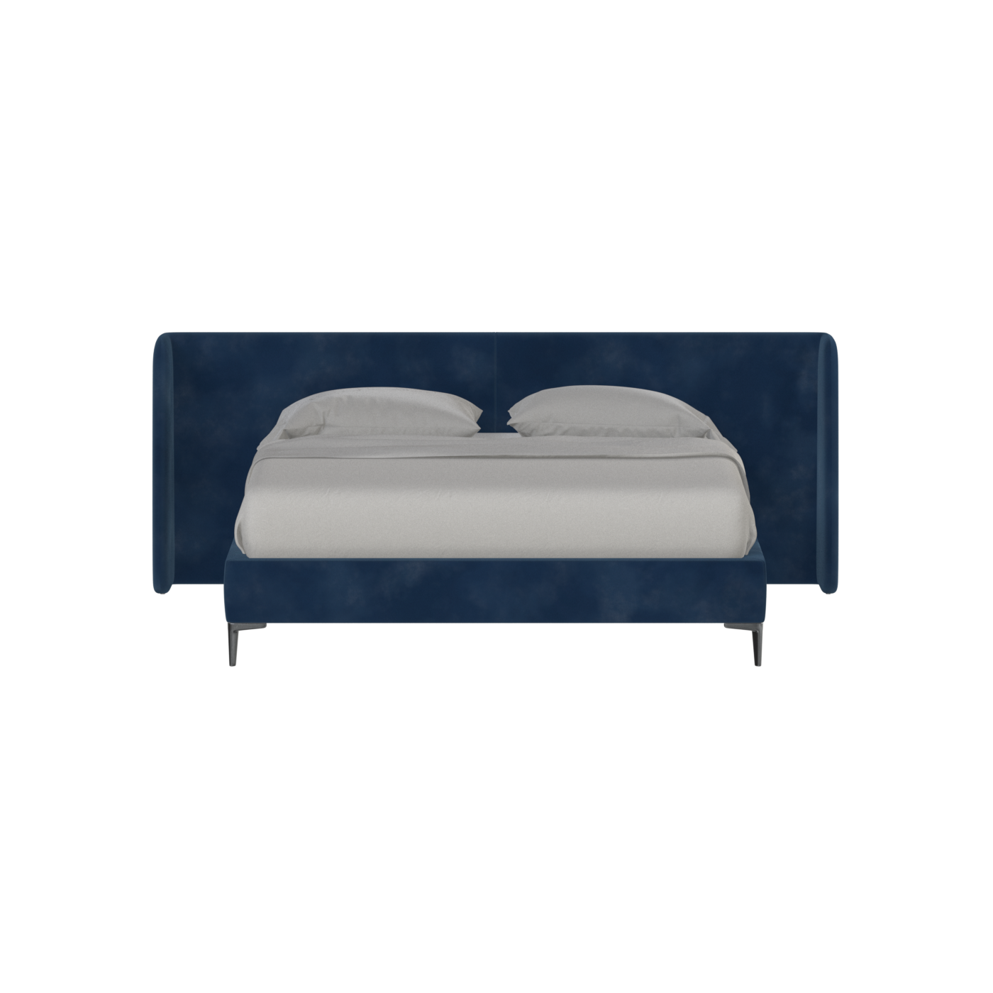 Abbey Uphlostered Bed with Structured Headboard and Refined Lines