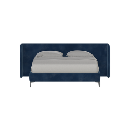Abbey Uphlostered Bed with Structured Headboard and Refined Lines