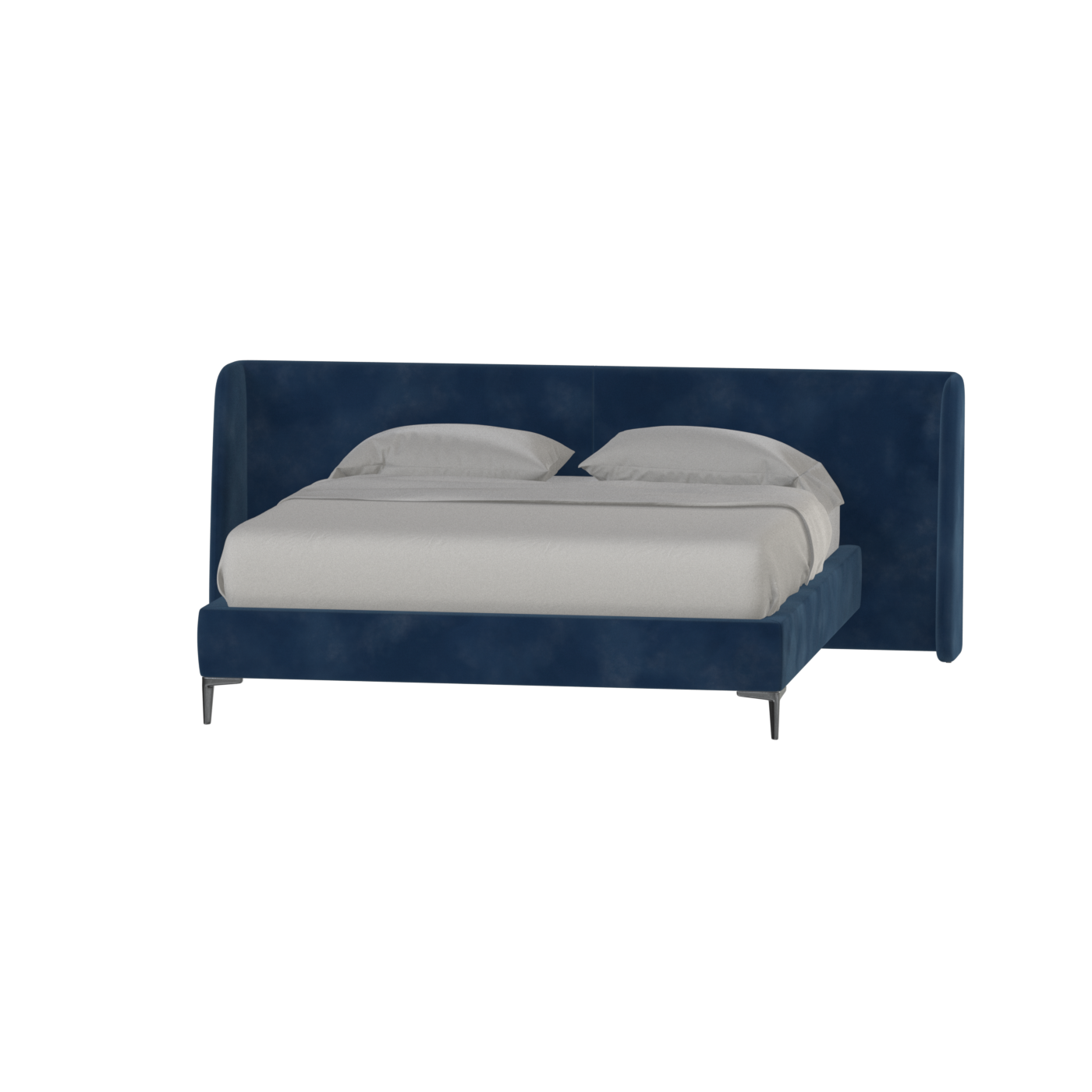 Abbey Uphlostered Bed with Structured Headboard and Refined Lines