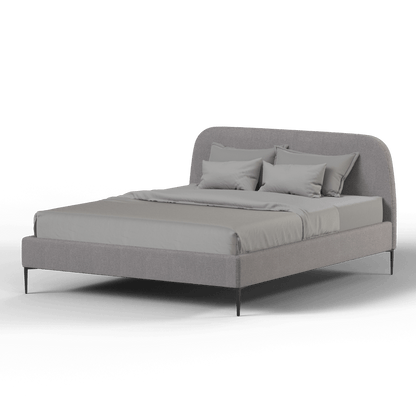 Anna Upholstered Bed with Vertical Headboard Detailing