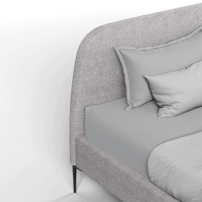 Anna Upholstered Bed with Vertical Headboard Detailing