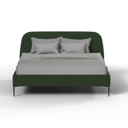 Anna Upholstered Bed with Vertical Headboard Detailing
