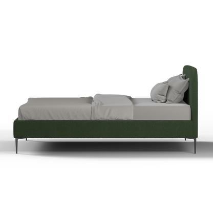 Anna Upholstered Bed with Vertical Headboard Detailing