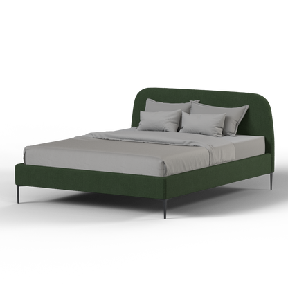 Anna Upholstered Bed with Vertical Headboard Detailing