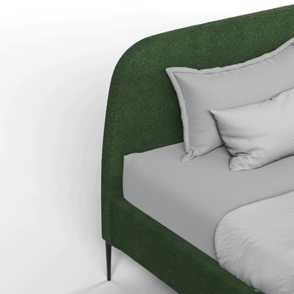 Anna Upholstered Bed with Vertical Headboard Detailing