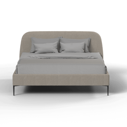 Anna Upholstered Bed with Vertical Headboard Detailing