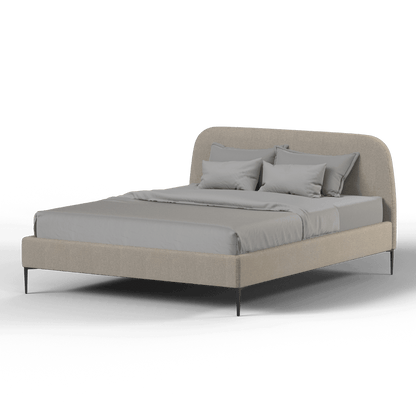 Anna Upholstered Bed with Vertical Headboard Detailing