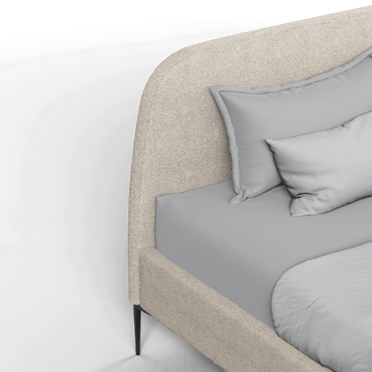 Anna Upholstered Bed with Vertical Headboard Detailing