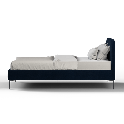Anna Upholstered Bed with Vertical Headboard Detailing