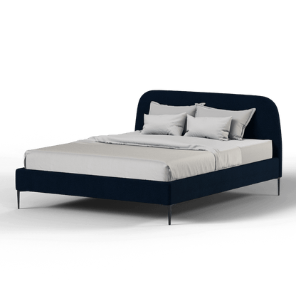 Anna Upholstered Bed with Vertical Headboard Detailing