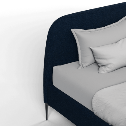 Anna Upholstered Bed with Vertical Headboard Detailing