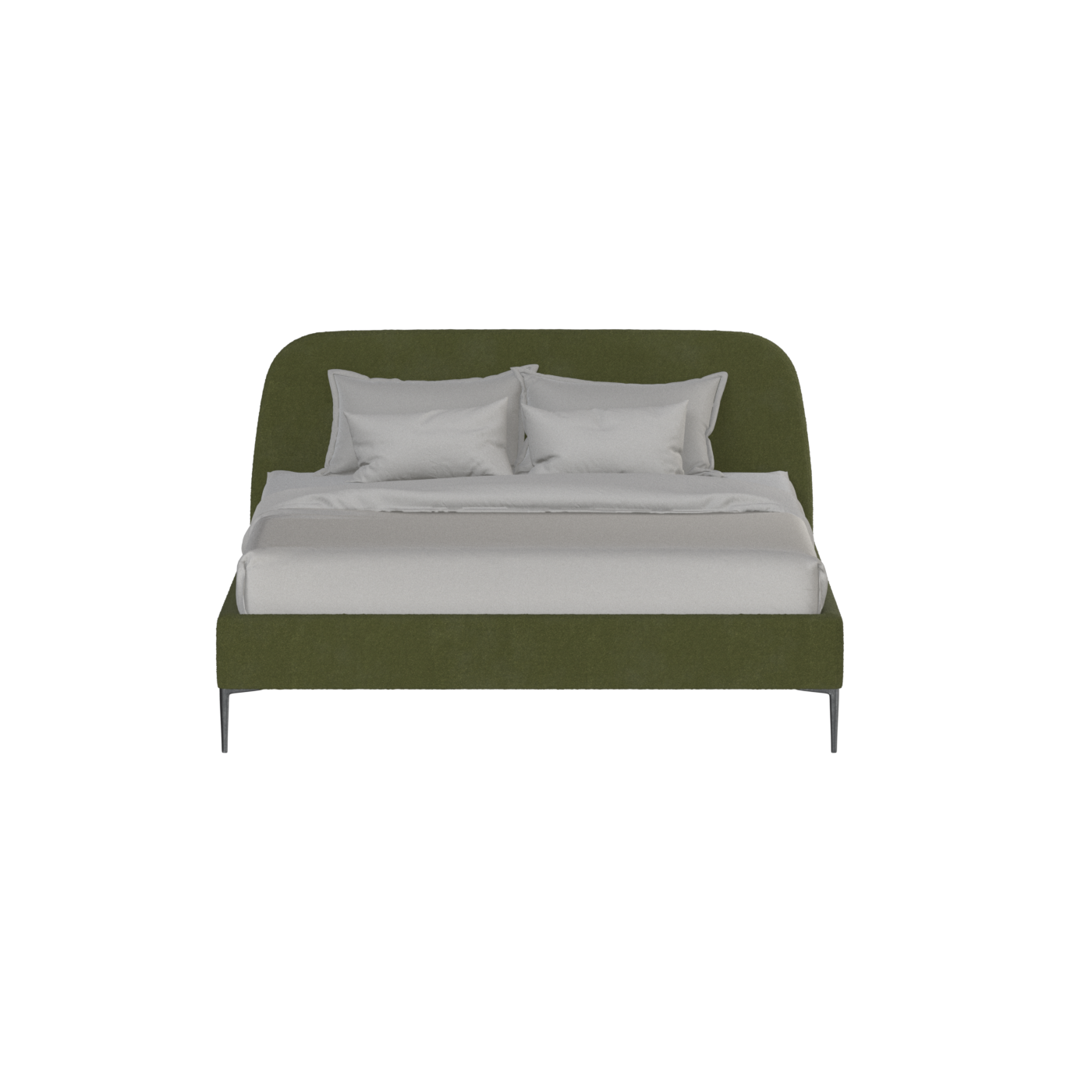 Anna Upholstered Bed with Vertical Headboard Detailing