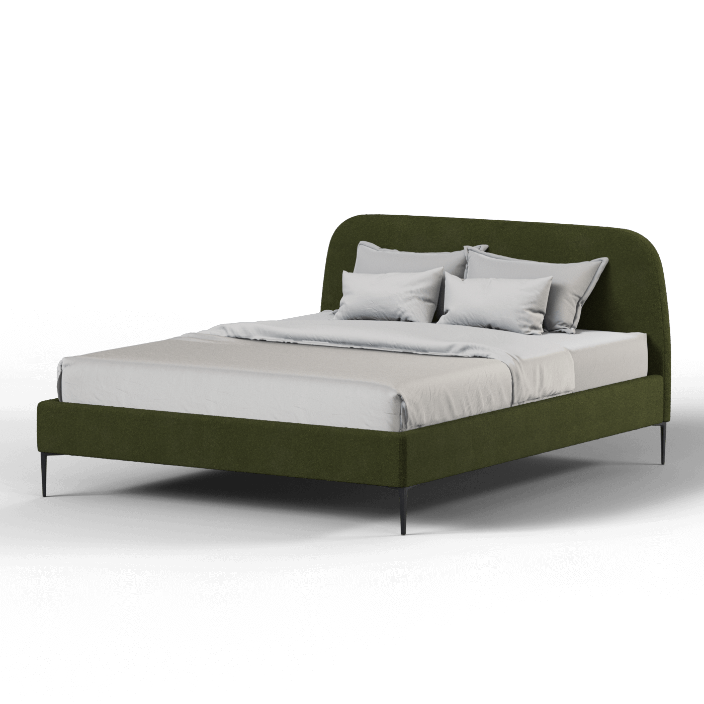 Anna Upholstered Bed with Vertical Headboard Detailing