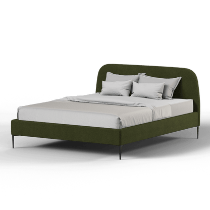 Anna Upholstered Bed with Vertical Headboard Detailing