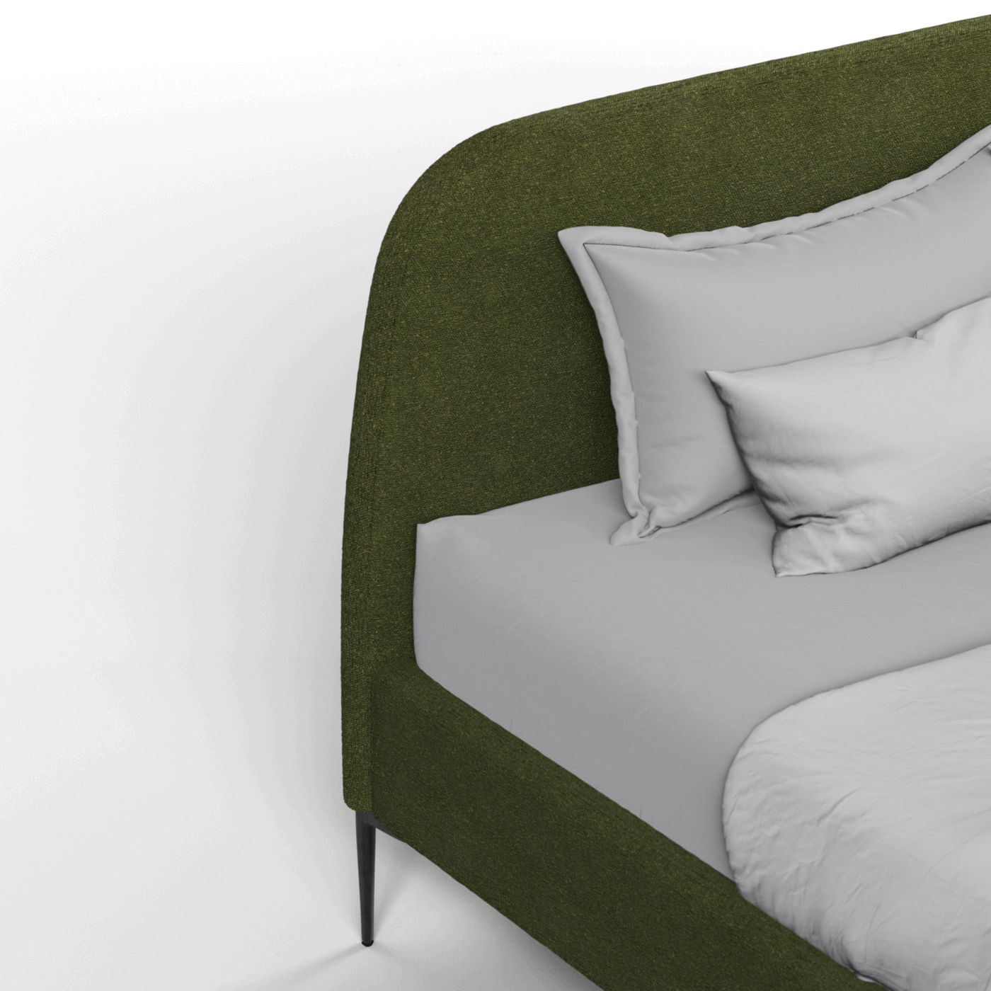 Anna Upholstered Bed with Vertical Headboard Detailing
