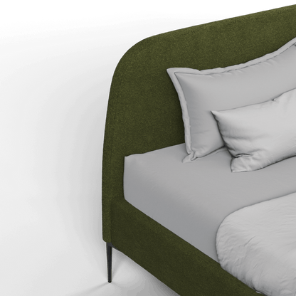 Anna Upholstered Bed with Vertical Headboard Detailing