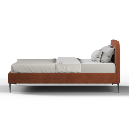 Anna Upholstered Bed with Vertical Headboard Detailing