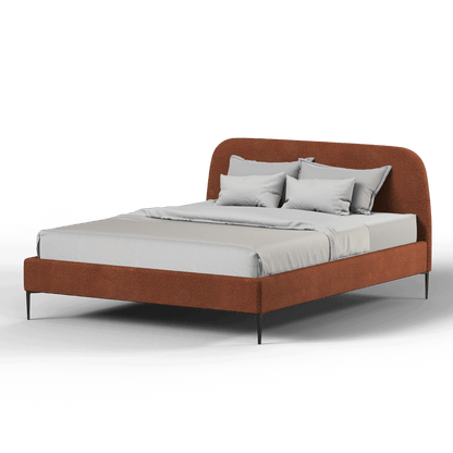 Anna Upholstered Bed with Vertical Headboard Detailing