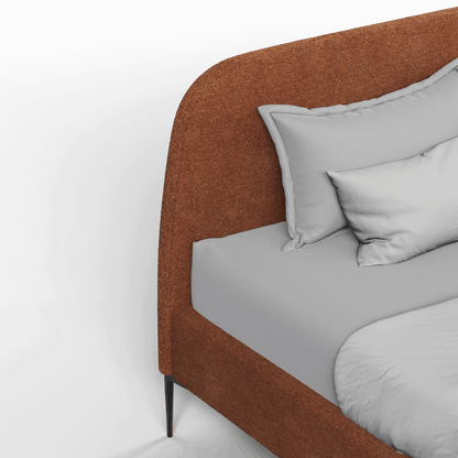 Anna Upholstered Bed with Vertical Headboard Detailing