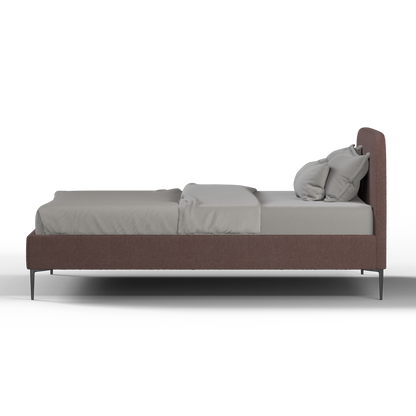 Anna Upholstered Bed with Vertical Headboard Detailing