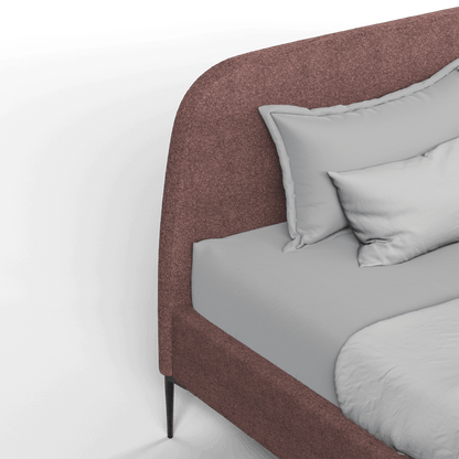 Anna Upholstered Bed with Vertical Headboard Detailing