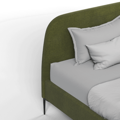Anna Upholstered Bed with Vertical Headboard Detailing