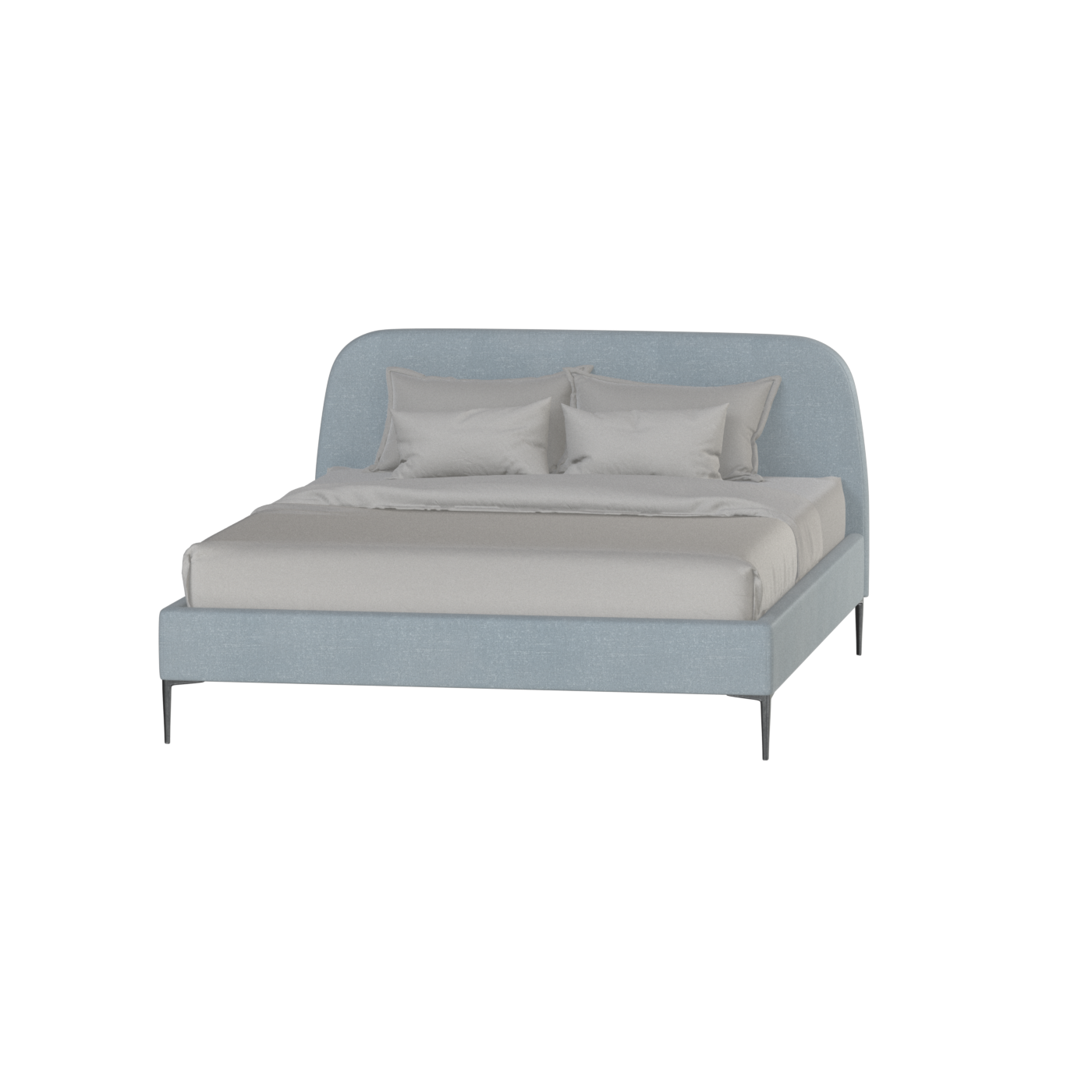 Anna Upholstered Bed with Vertical Headboard Detailing