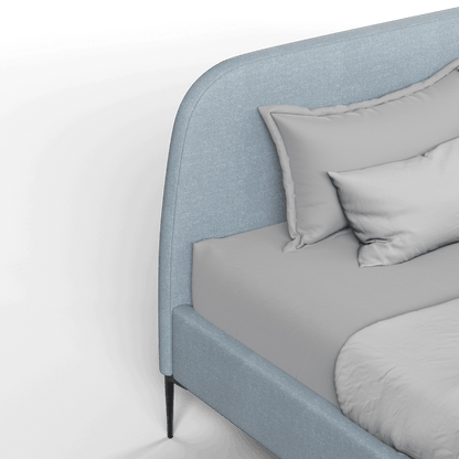 Anna Upholstered Bed with Vertical Headboard Detailing