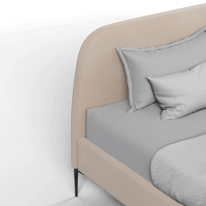 Anna Upholstered Bed with Vertical Headboard Detailing