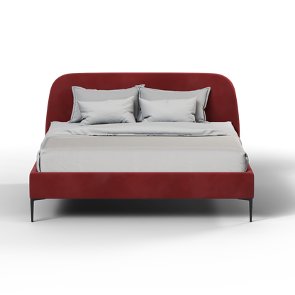 Anna Upholstered Bed with Vertical Headboard Detailing