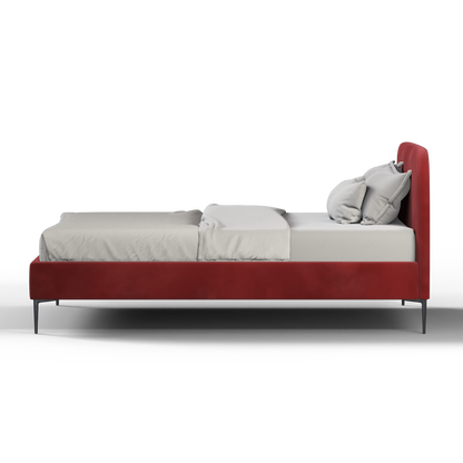 Anna Upholstered Bed with Vertical Headboard Detailing